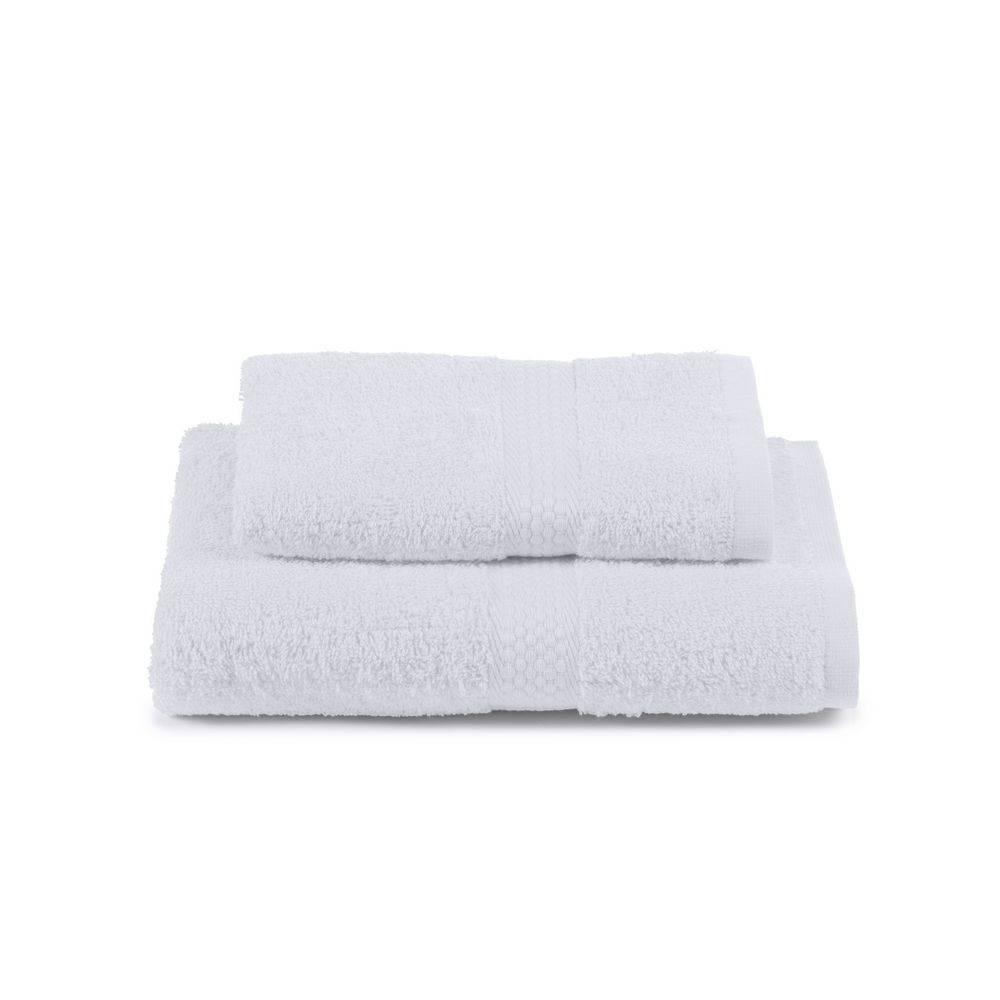 Coppia Asciugamani Caleffi in spugna Minorca Bianco Personalizzato