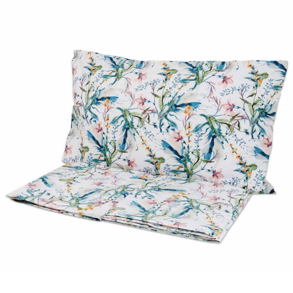 Completo Lenzuola Style Gemma Azzurro Matrimoniale