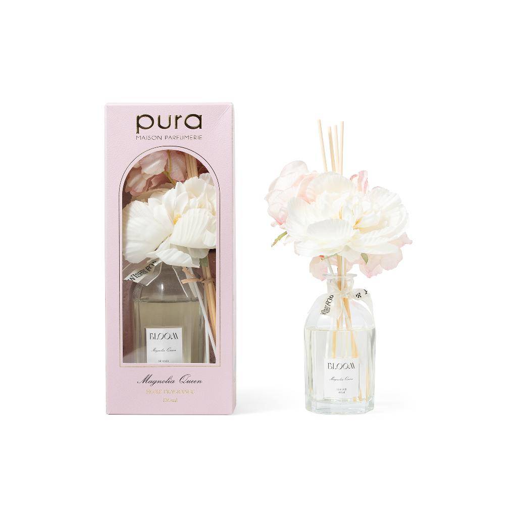Diffusore in vetro per ambiente con Fiori Magnolia Queen 120 ml