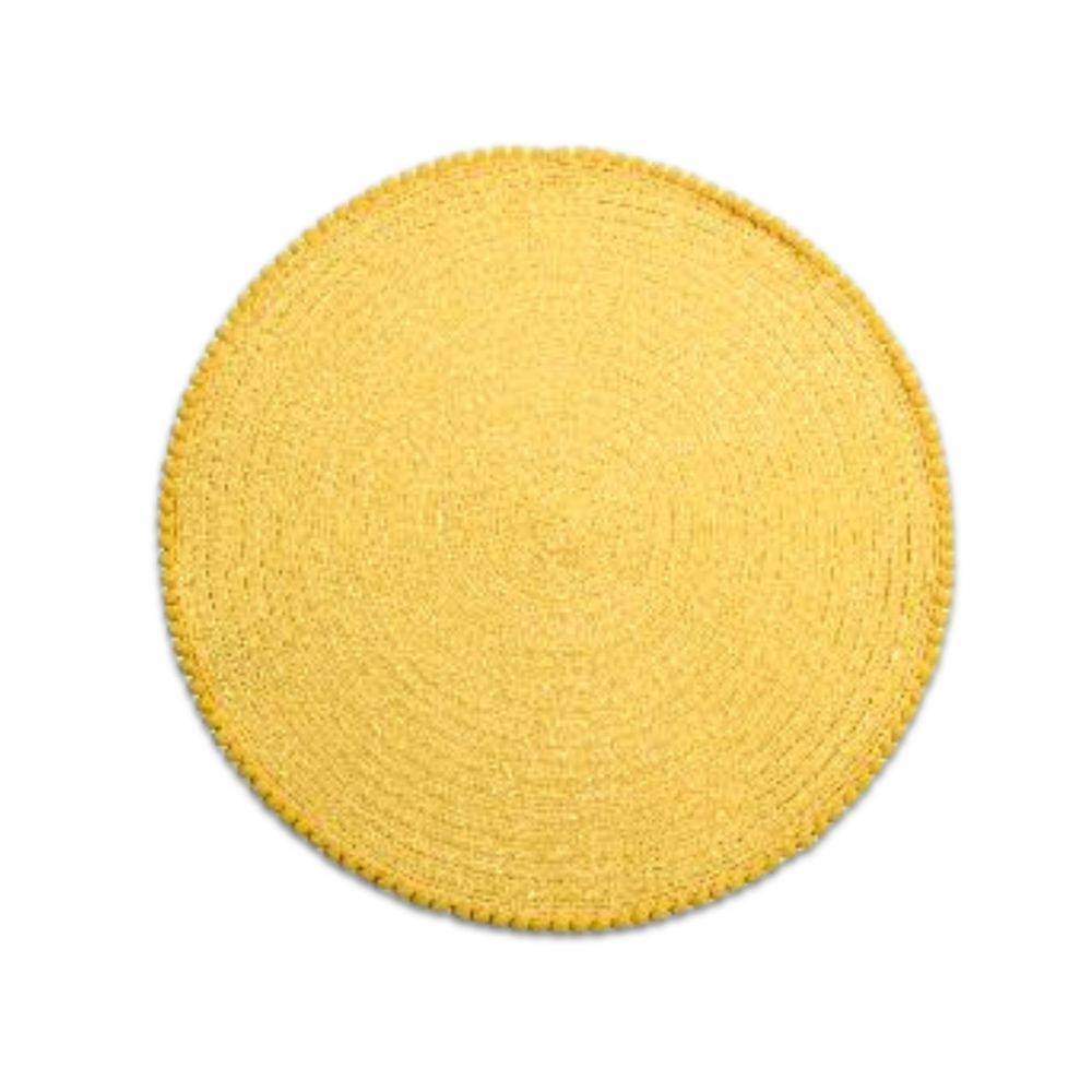 Sottopiatto Intrecciato Giallo 38 cm