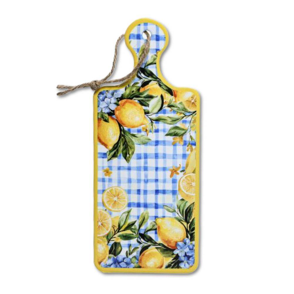 Piastrella sottopentola Rettangolare con cordino Lemon Bordo Giallo
