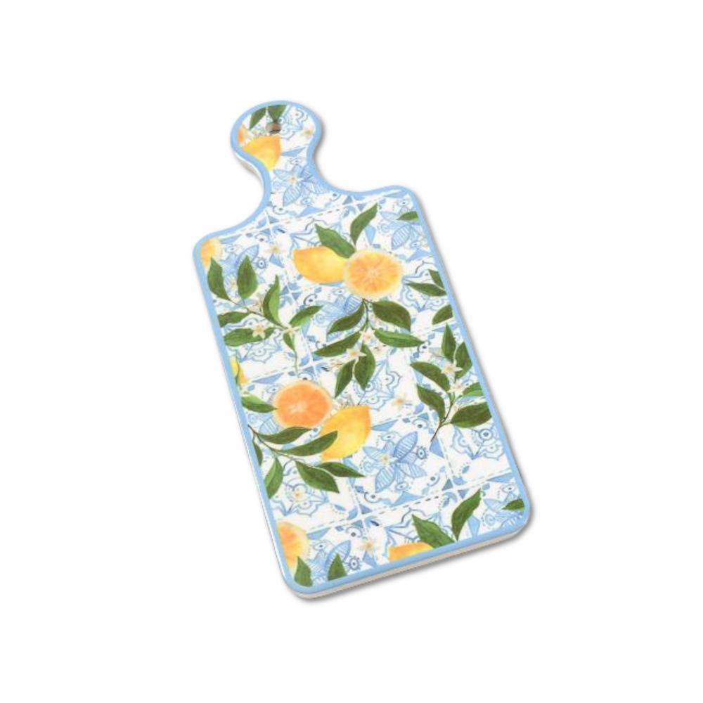 Piastrella sottopentola Rettangolare Limoni e Maioliche Azzurre