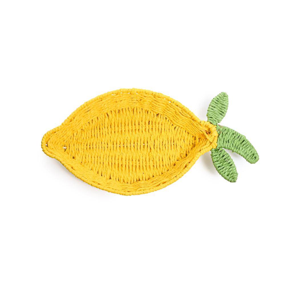 Cestino in Metallo e Carta Limone 