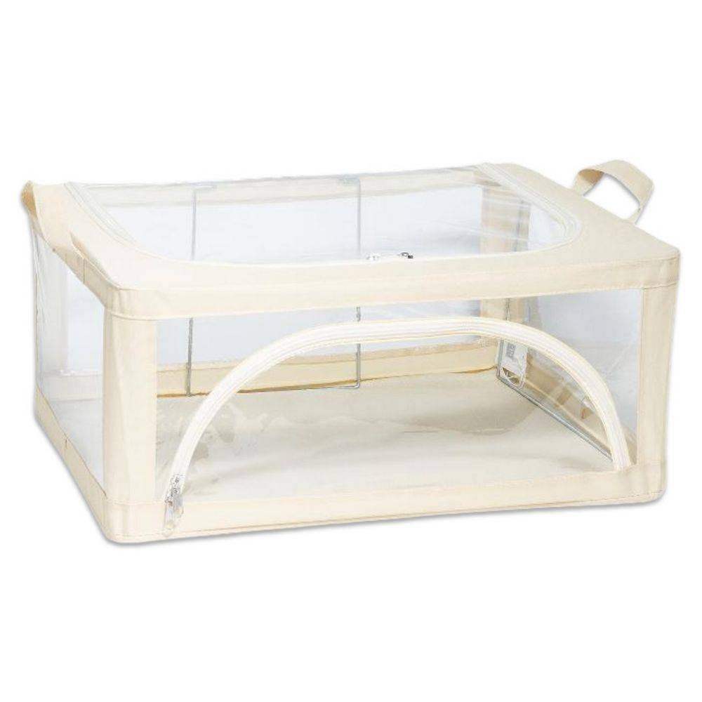 Organizer scatola Cambiostagione in PVC Panna 50 x 40 x 22