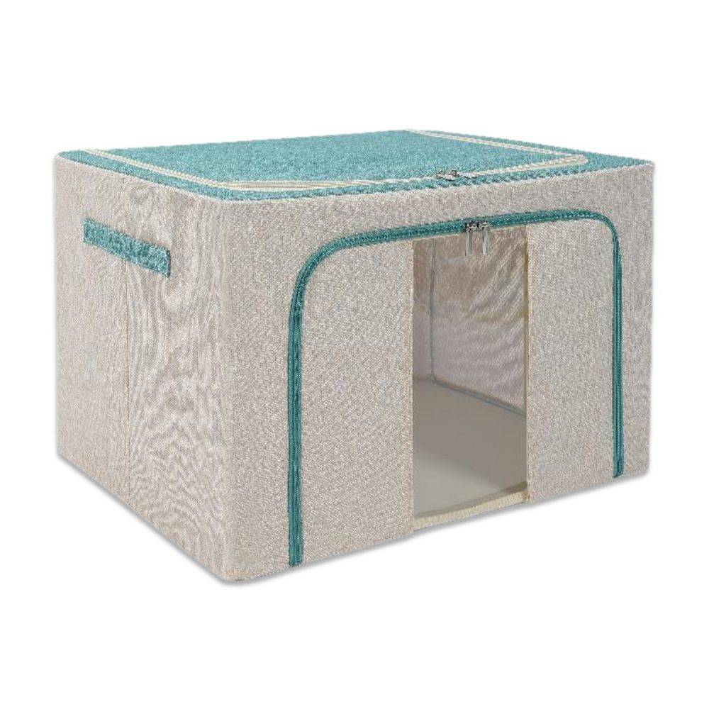 Organizer scatola Cambiostagione in Tessuto e Metallo Grigio 50 x 40 x 33