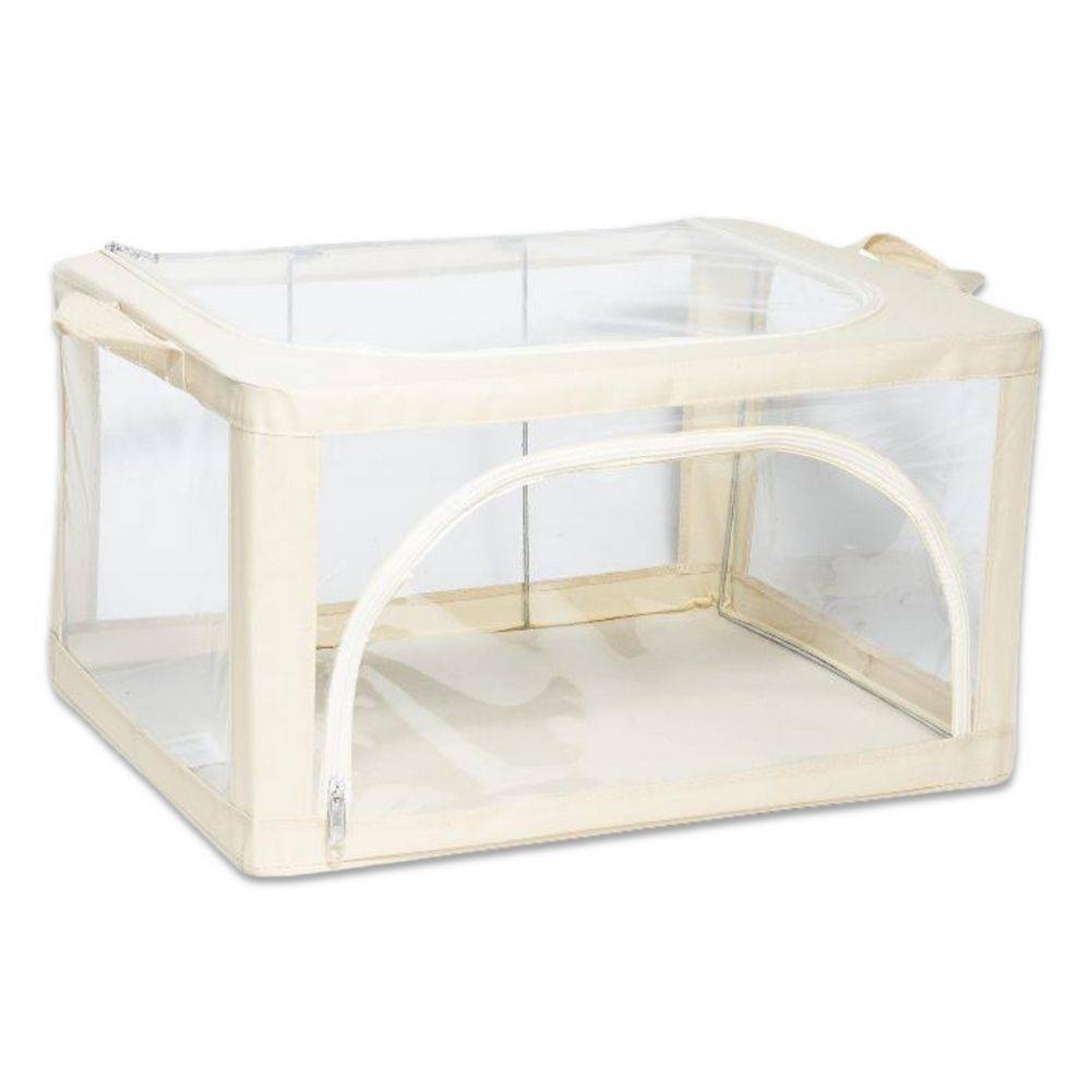 Organizer scatola Cambiostagione in PVC Panna 50 x 40 x 28