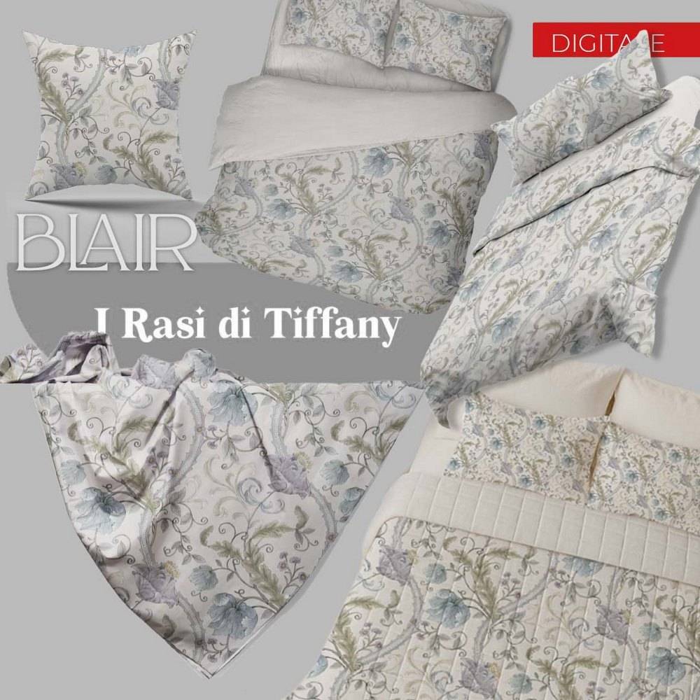 Completo Lenzuola copriletto Blair in Raso di puro cotone Matrimoniale