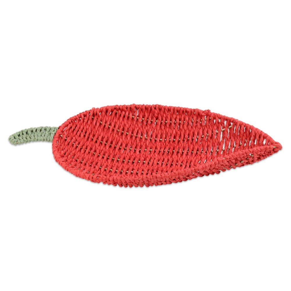 Cestino in Metallo e Carta Peperoncino