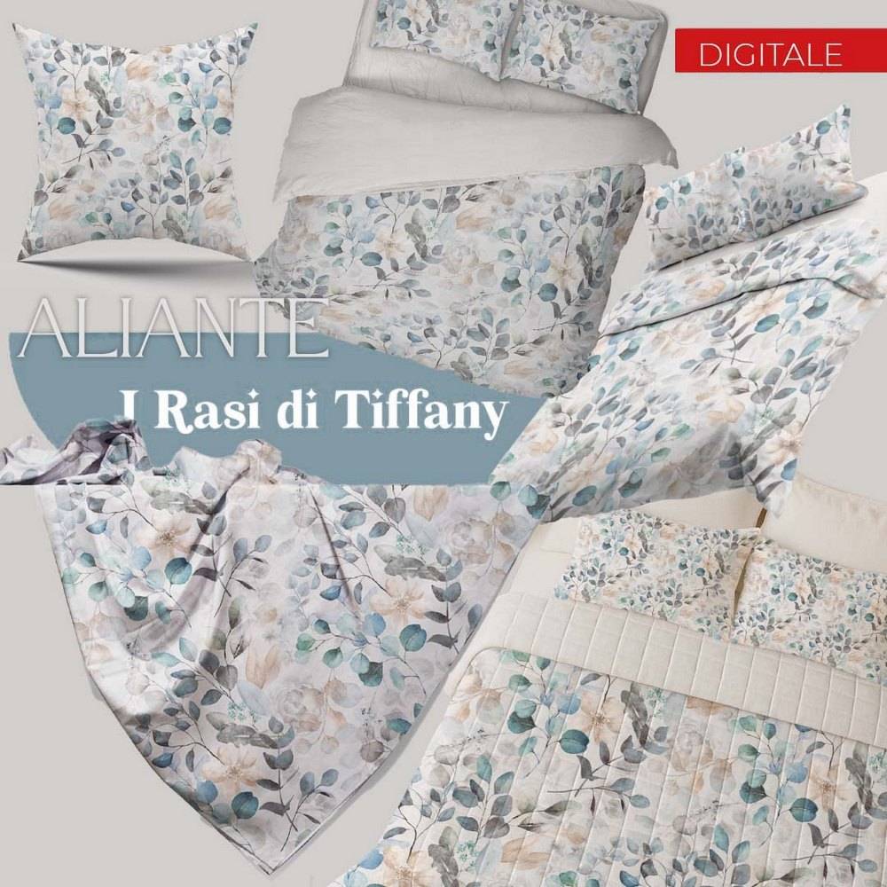 Completo Lenzuola copriletto Aliante in Raso di puro cotone Matrimoniale