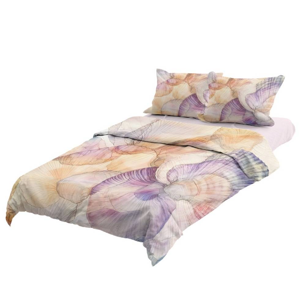 Completo Lenzuola copriletto Lully in Raso di puro cotone Matrimoniale