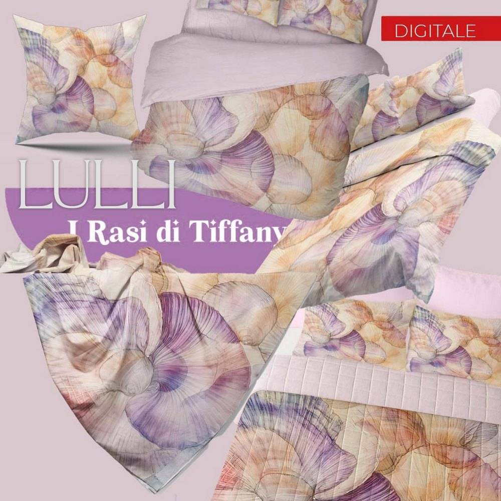 Completo Lenzuola copriletto Lully in Raso di puro cotone Matrimoniale