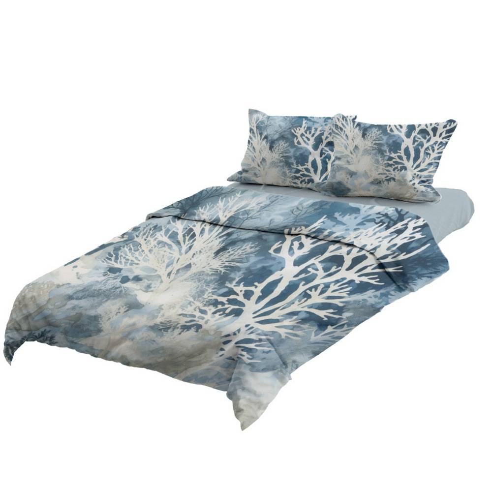 Completo Lenzuola copriletto Silia in Raso di puro cotone Matrimoniale