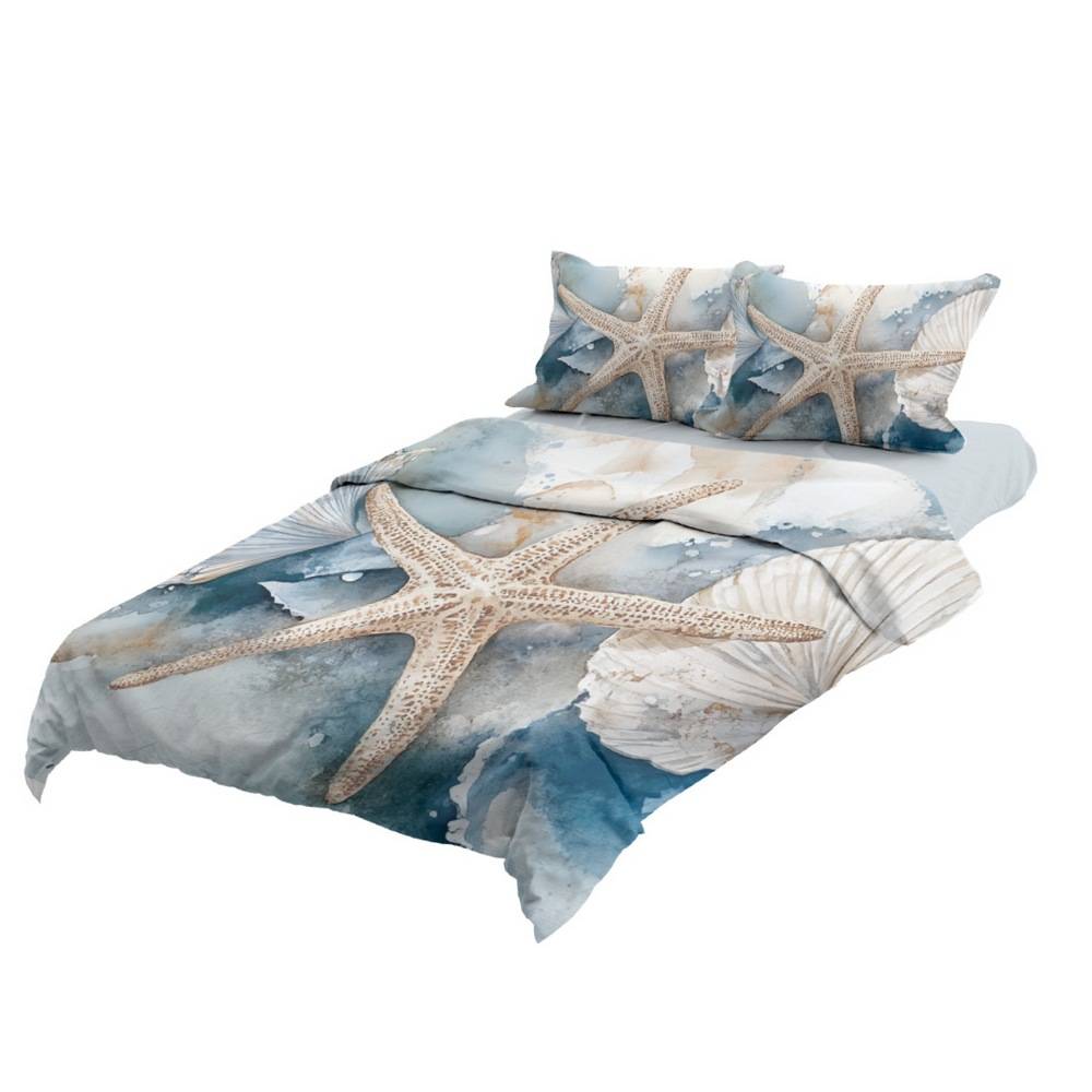 Completo Lenzuola copriletto Brest in Raso di puro cotone Matrimoniale