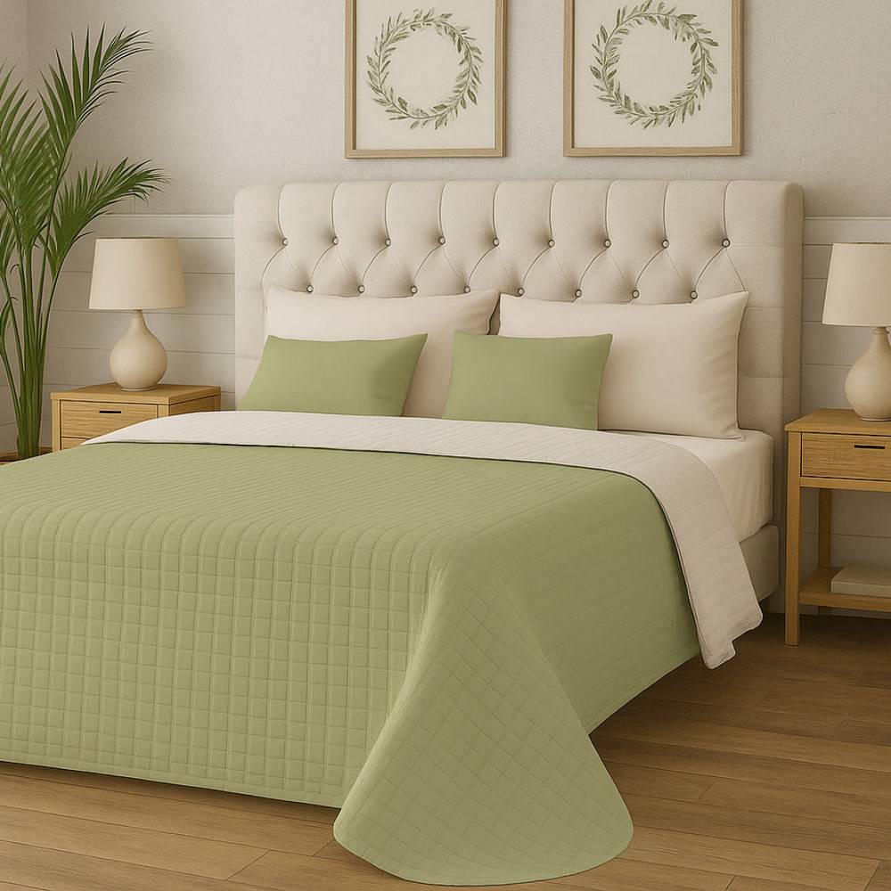 Boutis Copriletto estivo Carly Verde Piazza e mezzo