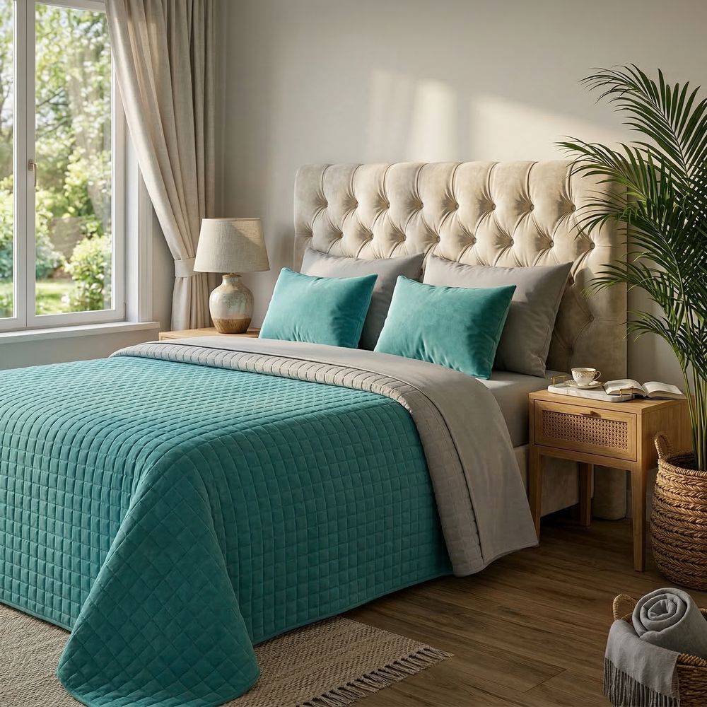 Boutis Copriletto estivo Carly Menta Piazza e mezzo