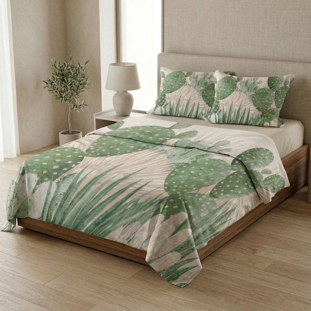 Completo Lenzuola copriletto Glicia in Raso di puro cotone Matrimoniale