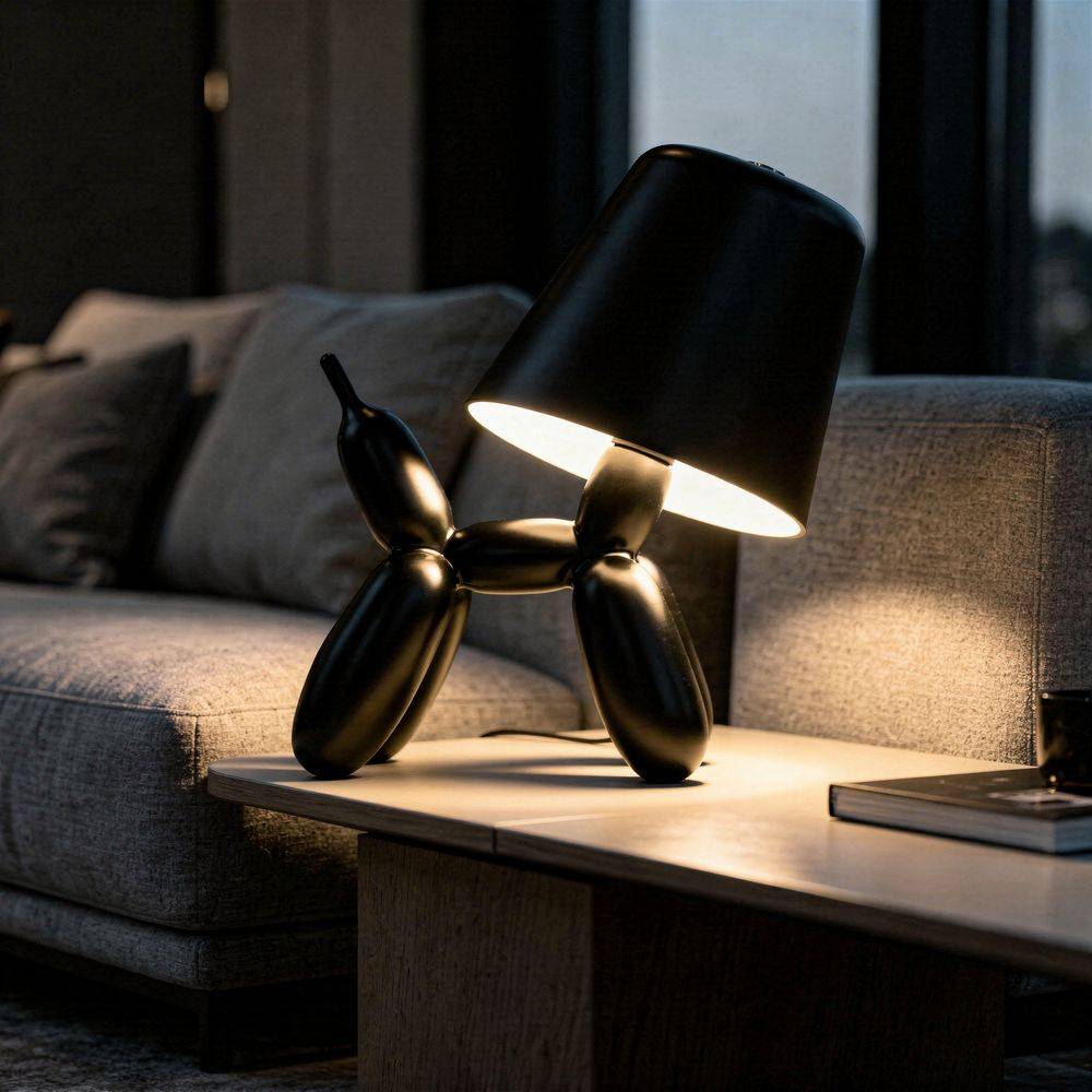 Lampada LED Puppy Nera