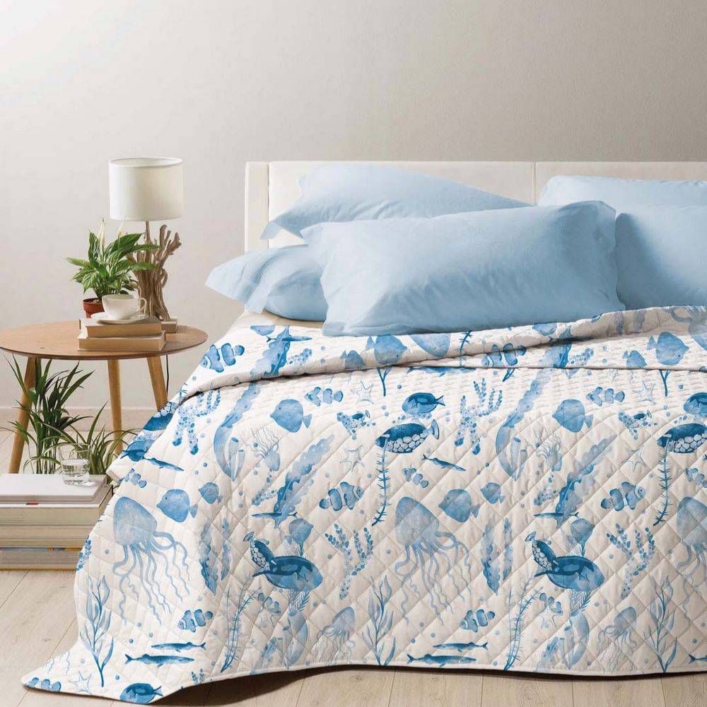Autrefois Zoé Lin Boutis Patchwork 230 x 250 cm con 2 federe 65 x 65 cm, Biancheria da Letto, Teli Copritutto, Copriletto Trapuntato per 2 persone, Letto con Cuore e Pizzo