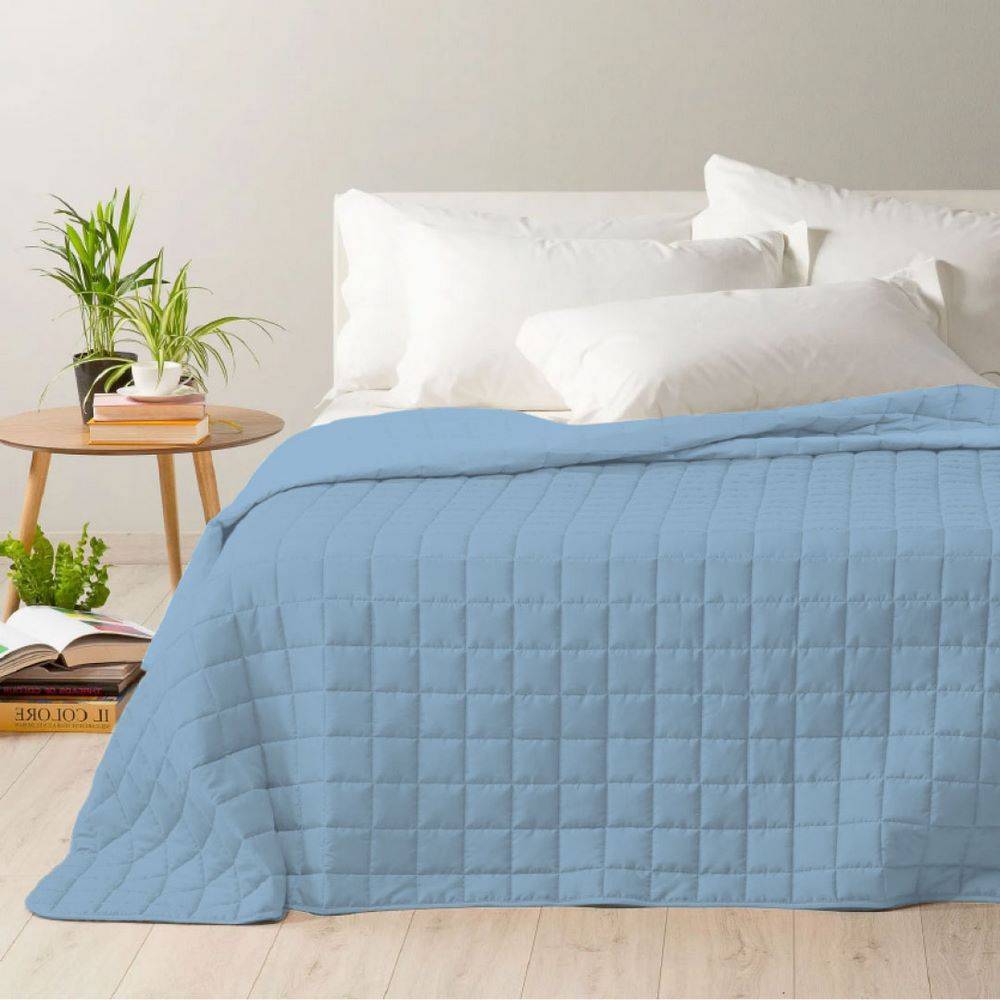 Boutis copriletto Kim Double Blu - Polvere Matrimoniale