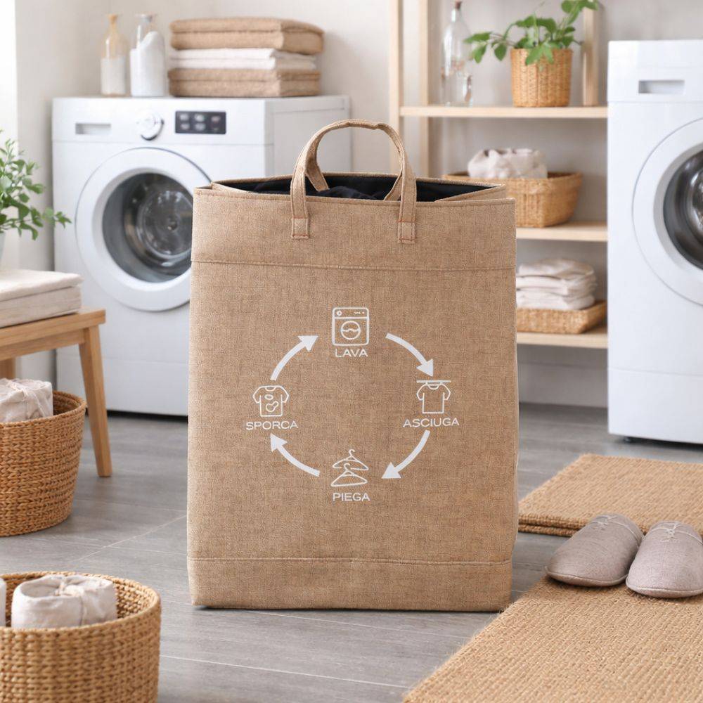 Cesta Laundry Isabel Beige