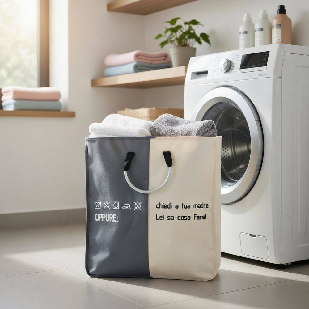Cesta Laundry 2 scomparti Alina