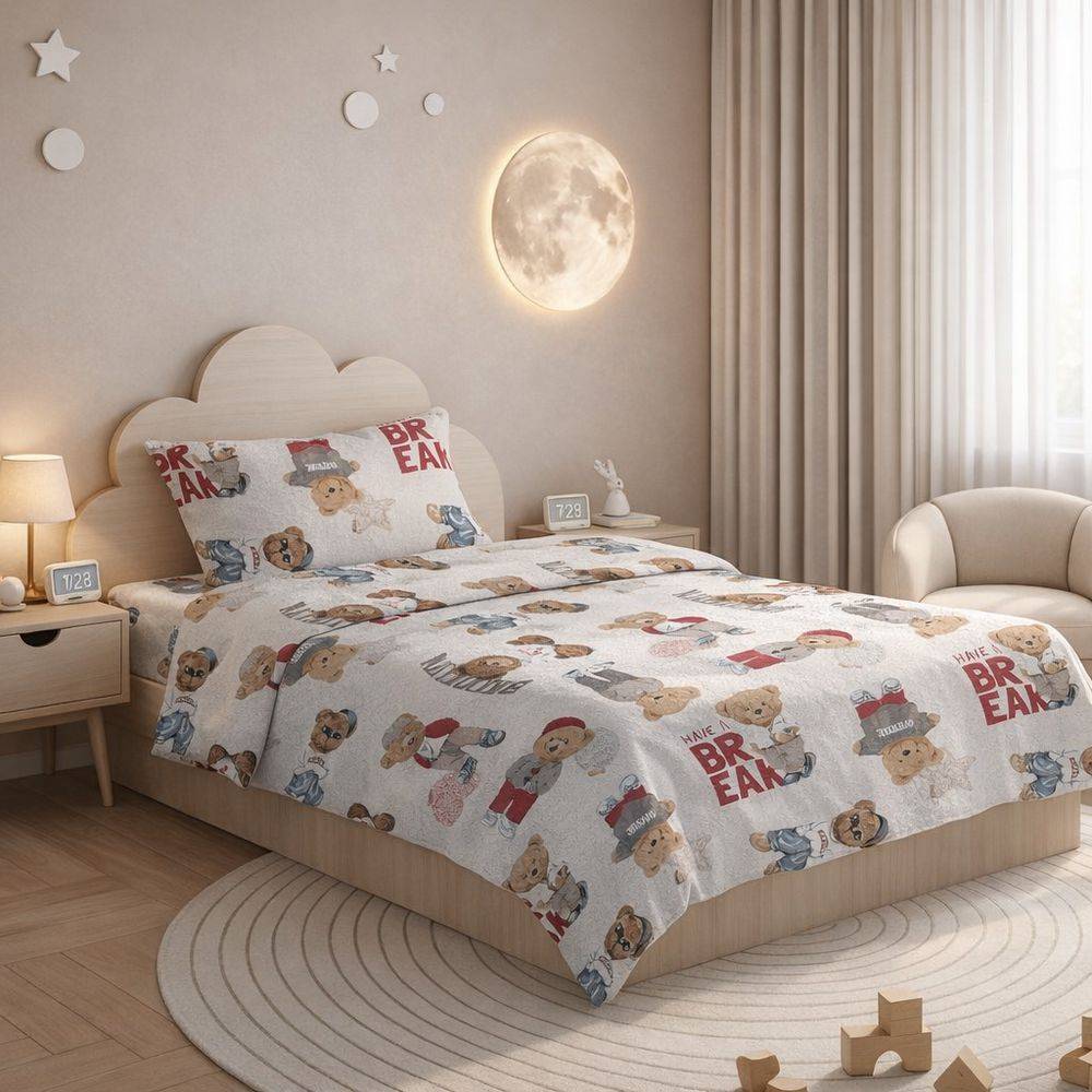 Completo Lenzuola Teddy Beige Singolo