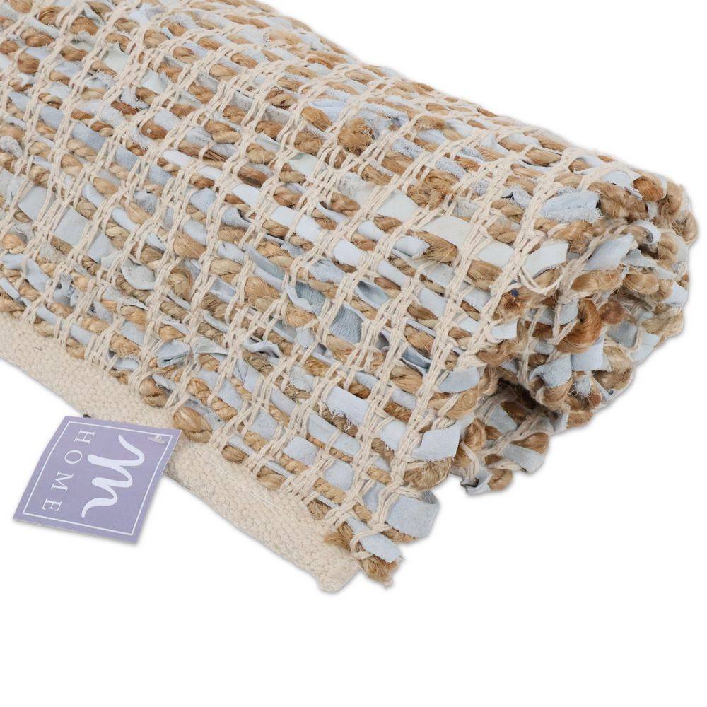 Tappeto Leather in Pelle e Yuta Naturale 70 x 120