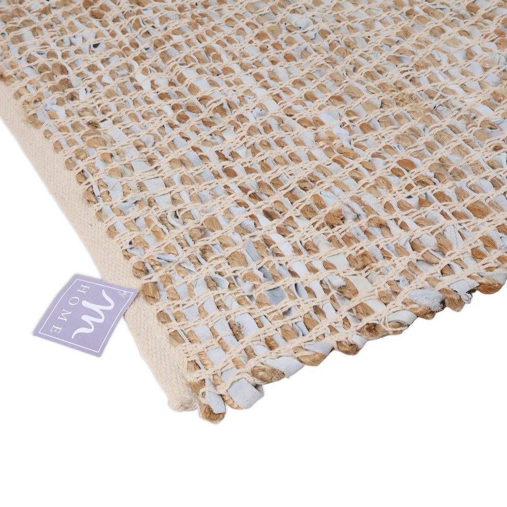 Tappeto Leather in Pelle e Yuta Naturale 70 x 120
