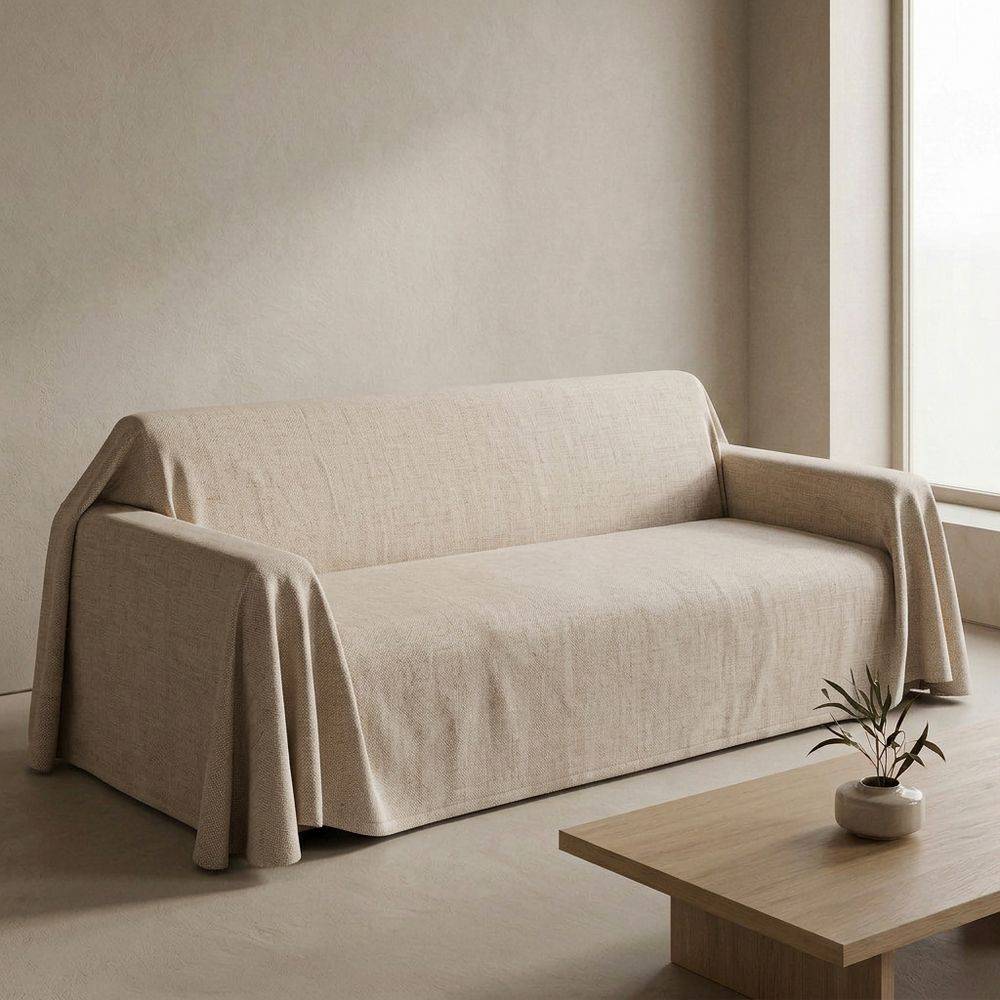 Copridivano Telo arredo Jacquard EASY Beige 250 x 270