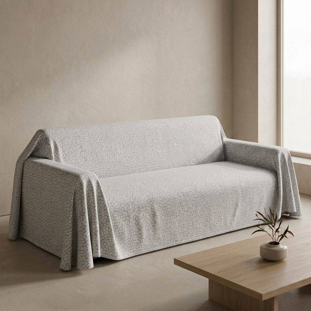 Copridivano Telo arredo Jacquard NOA Grigio 250 x 270
