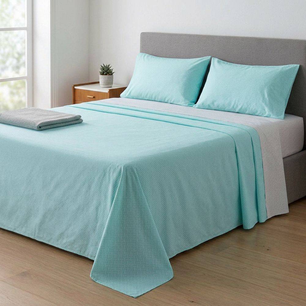 Completo Lenzuola Minimal Intreccio Moderno Tiffany Matrimoniale