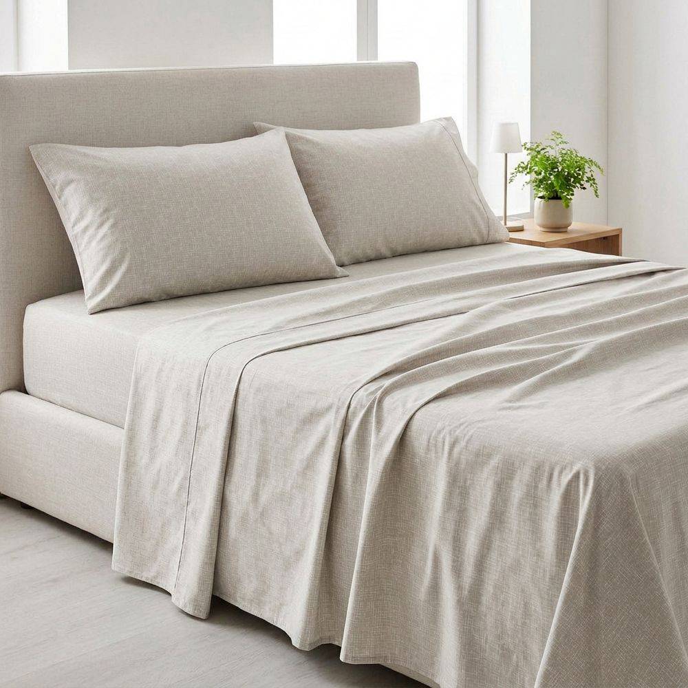 Completo Lenzuola Minimal Soft Sage Tortora Matrimoniale