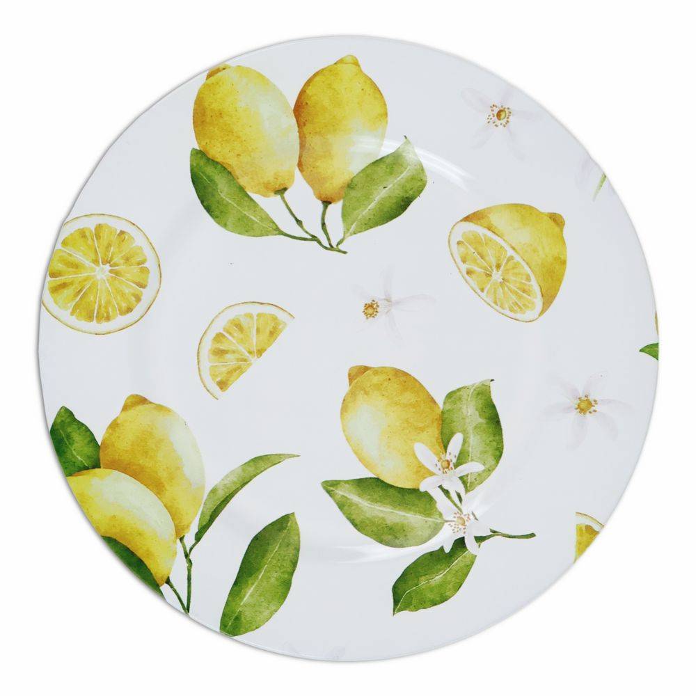 Sottopiatto in PVC Stampato Limoni fondo Bianco 33 cm