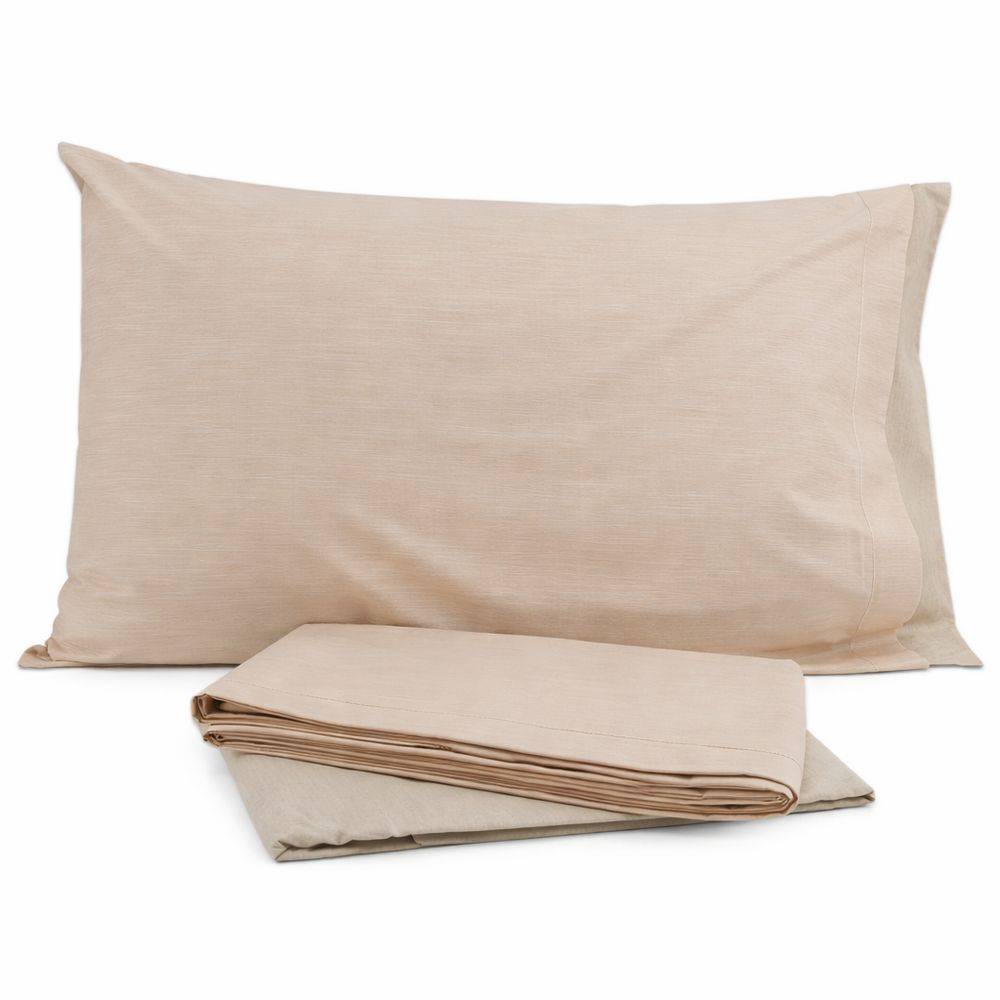 Completo Lenzuola Giusy Cavalieri Elegance Beige Matrimoniale VAR. 183