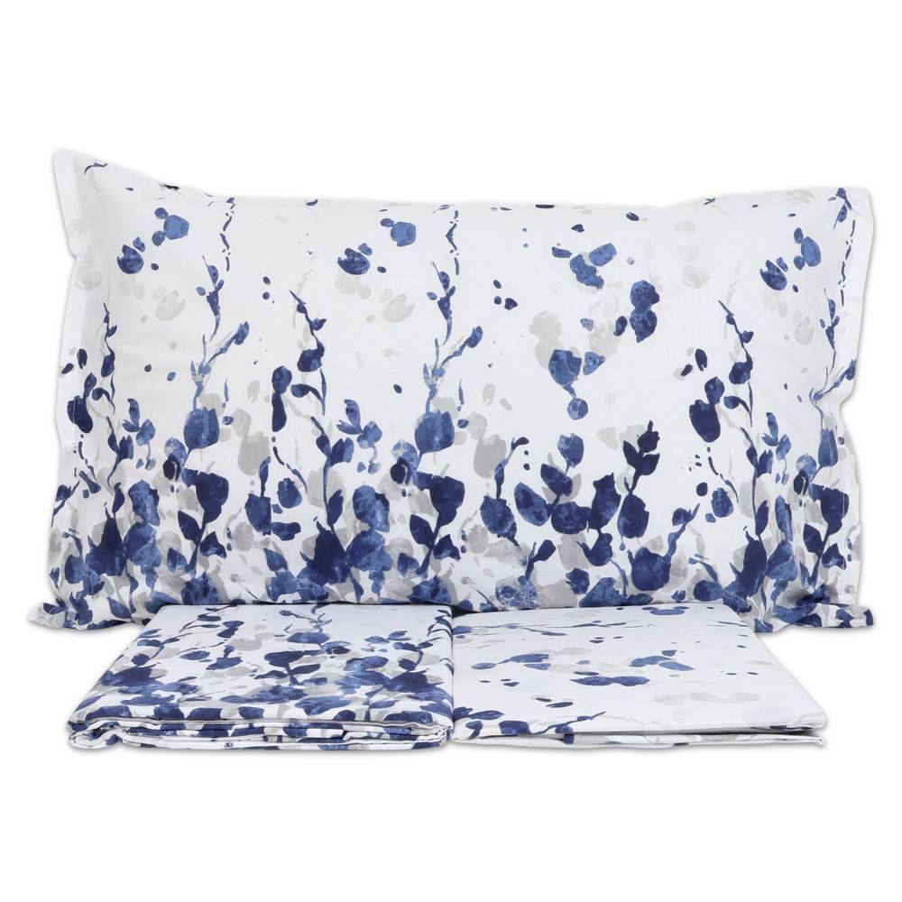 Completo Lenzuola Day Dream Paint Blu Matrimoniale