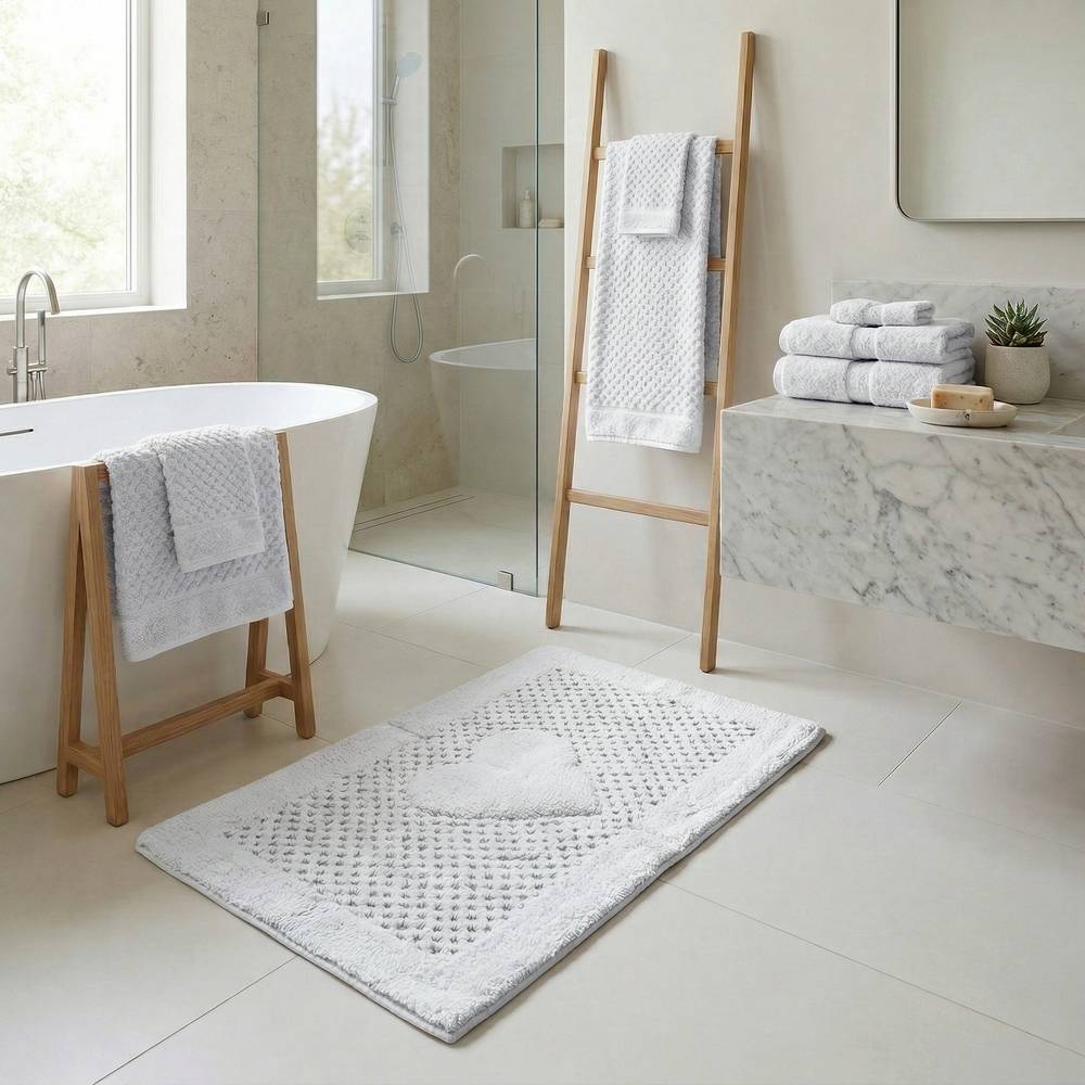 Tappeto Shabby Love Cuore in rilievo Grigio 60 x 120