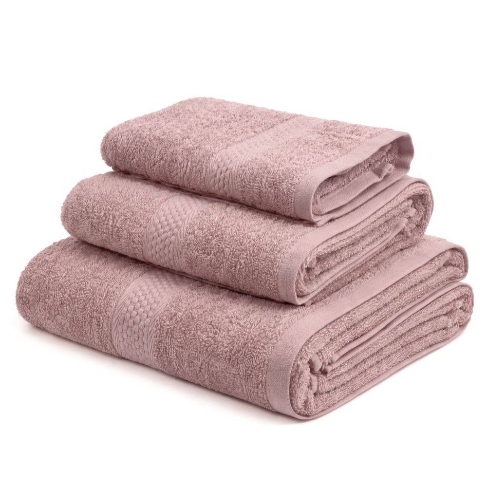 Set 3 Asciugamani Caleffi in spugna Minorca Rosa Personalizzato