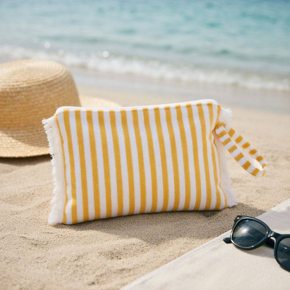 Pochette in Spugna Righe Giallo