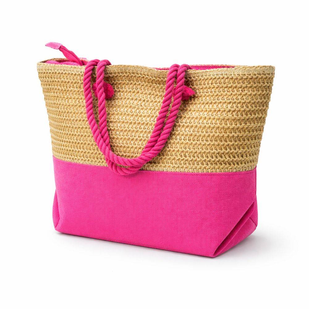 Borsa Mare in Corda e Tessuto Fuxia