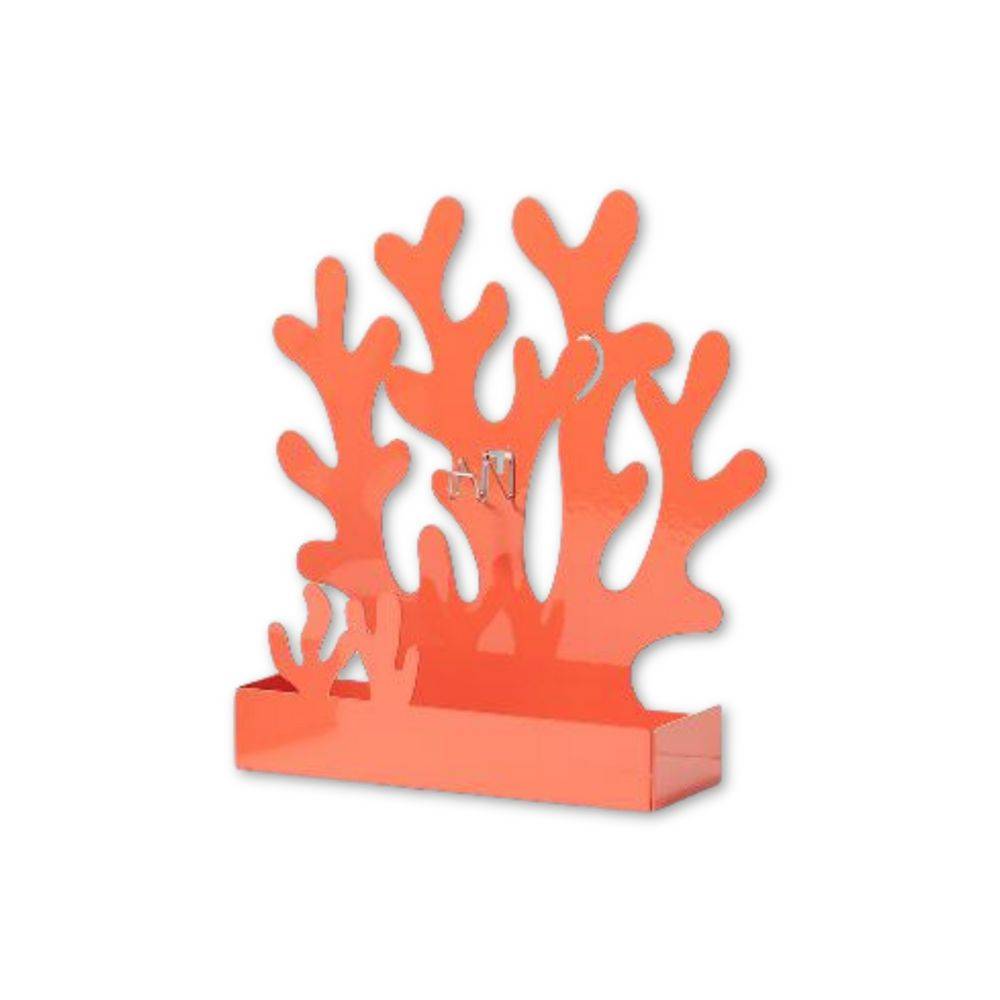 Porta zampirone in Metallo Corallo Rosso 17 x 5 x H. 18