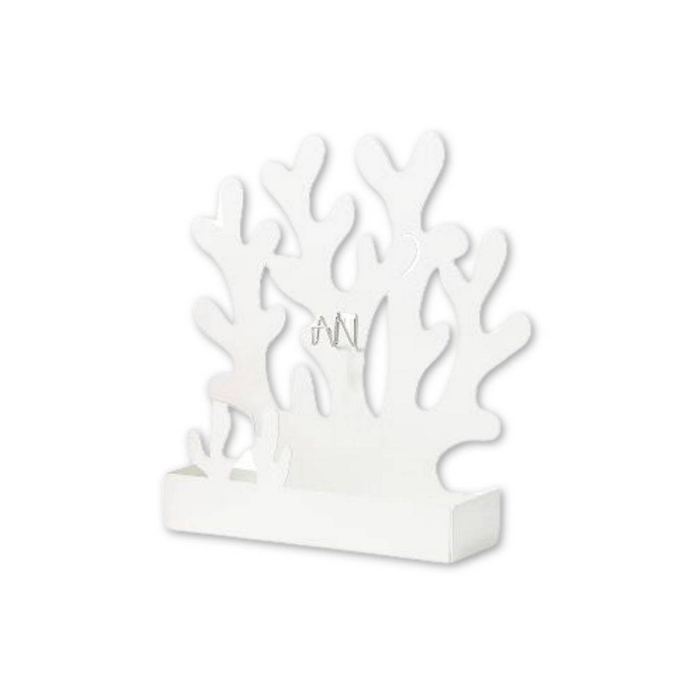 Porta zampirone in Metallo Corallo Bianco 17 x 5 x H. 18