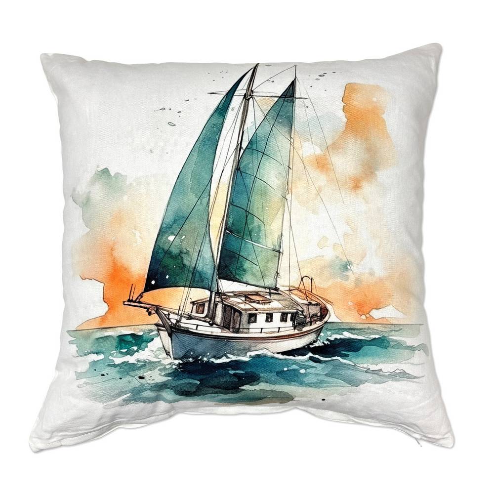 Federa cuscino Hali barca a vela al tramonto 45x45