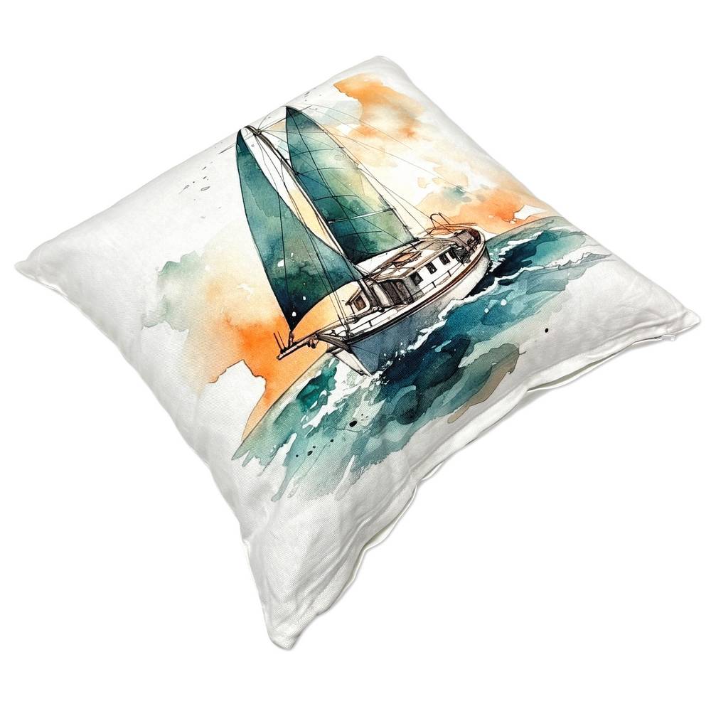 Federa cuscino Hali barca a vela al tramonto 45x45