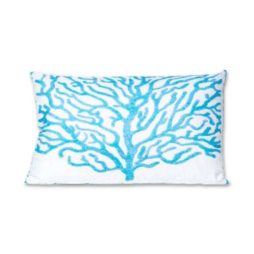 Cuscino in Microfibra Corallo Azzurro 30 x 50