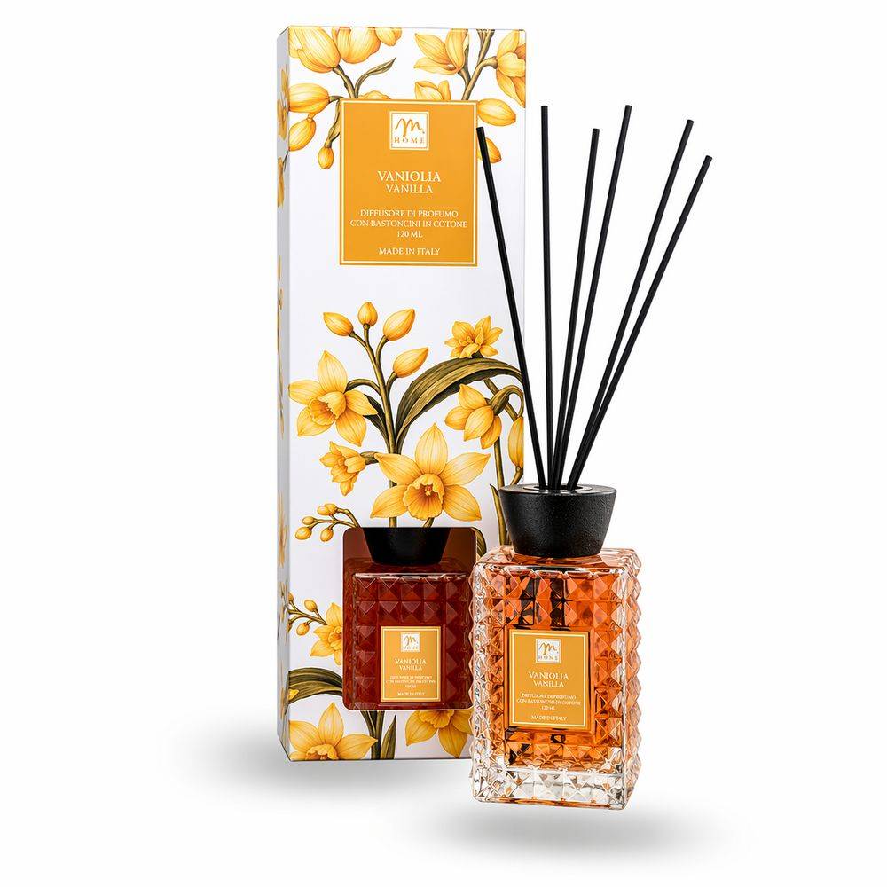 Diffusore di Fragranza Vaniglia con bacchetti 120 ml