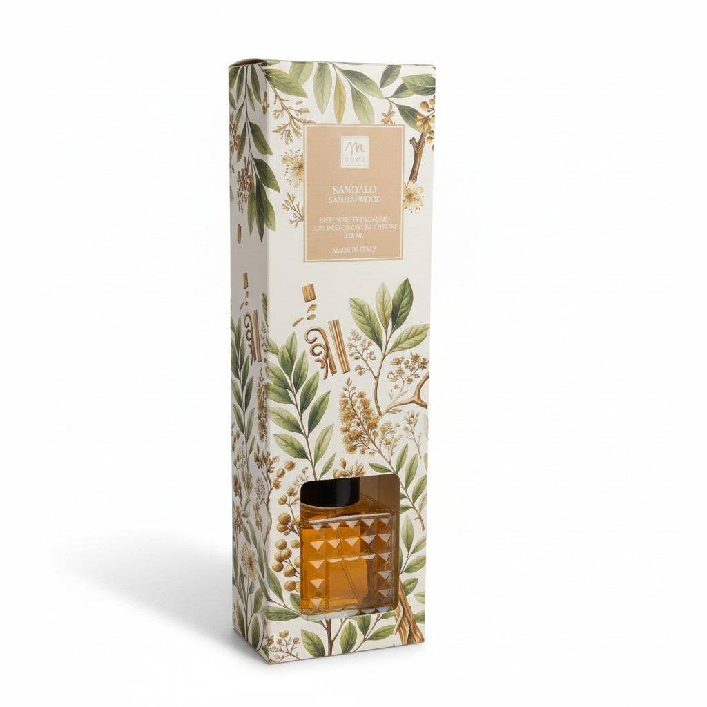 Diffusore di Fragranza Sandalo con bacchetti 120 ml