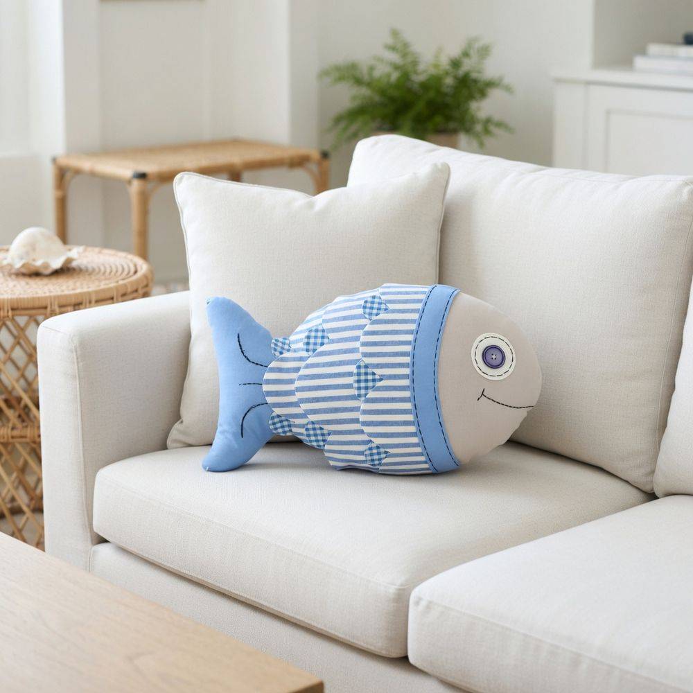 Cuscino Sagomato Pesce Blu