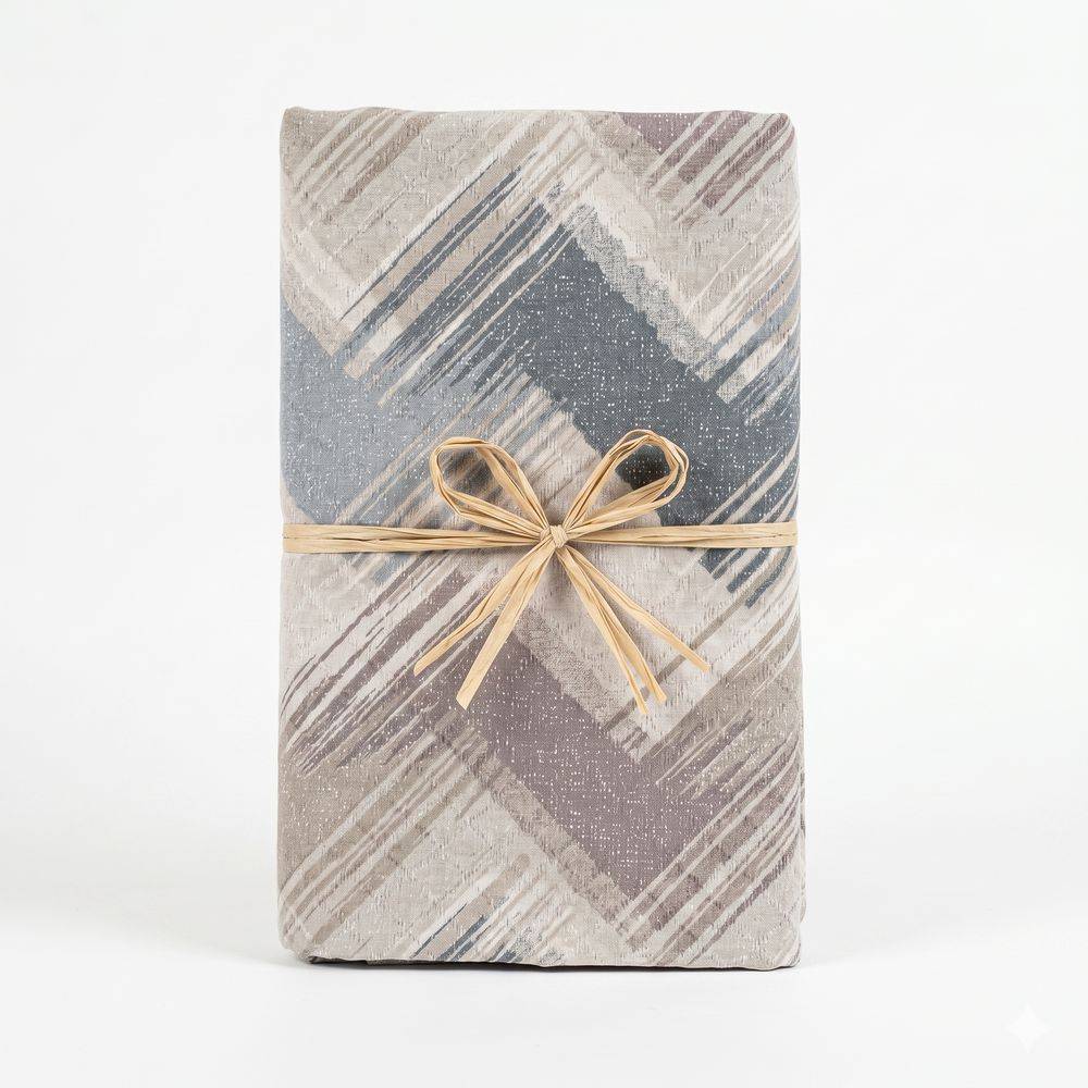 Copridivano Copriletto in piquet Zig Zag Moderno Beige Singolo