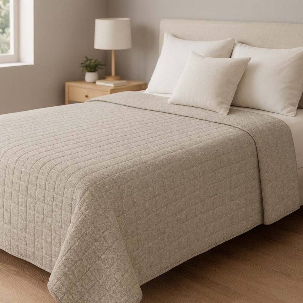 Boutis copriletto Blot Beige Matrimoniale