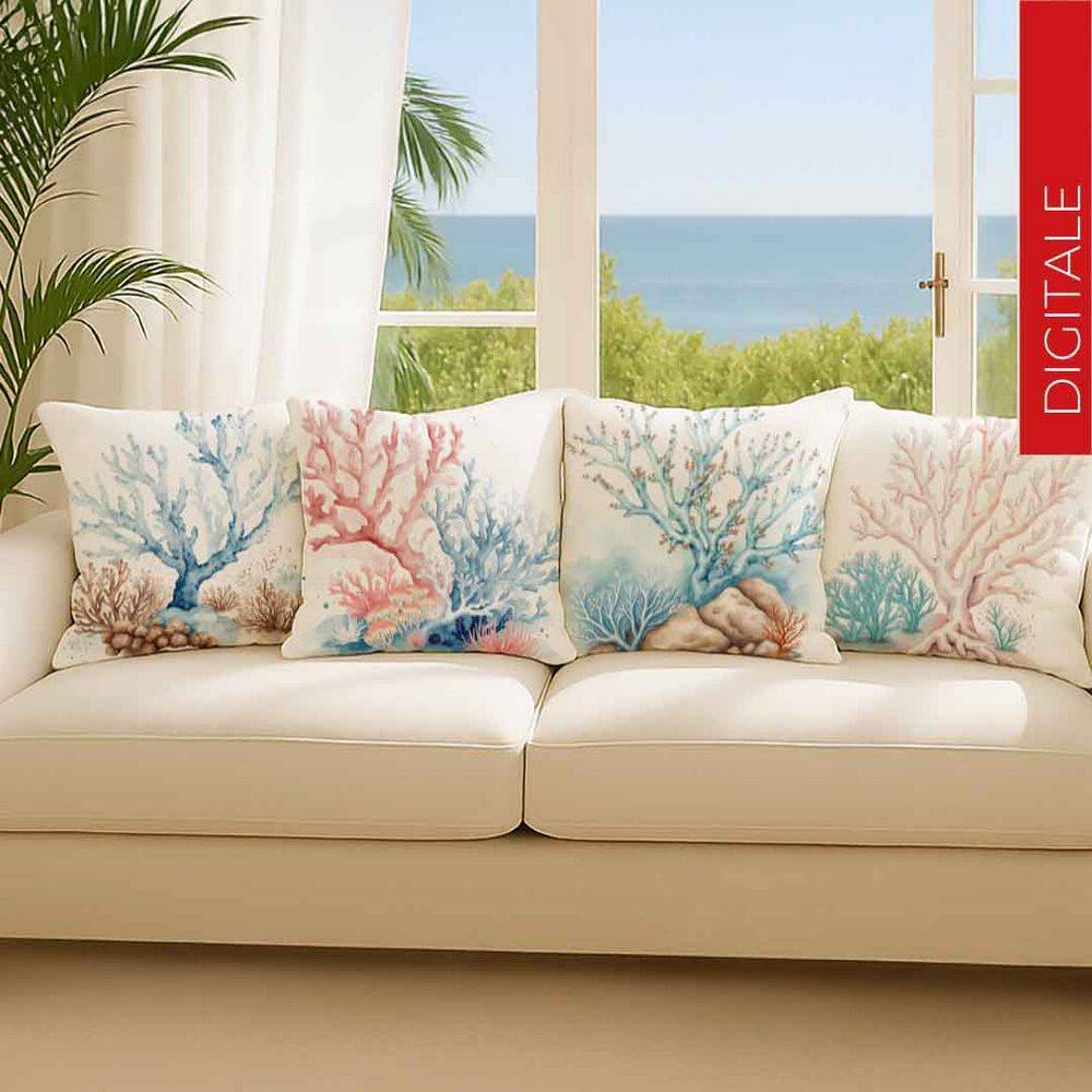 Federa cuscino Kion Corallo Blu 45x45